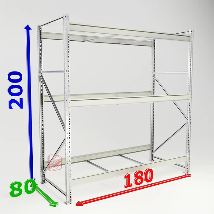 Металлический каркас для стеллажа MS Pro 200х180х80 3 полки фото СтеллажМастер